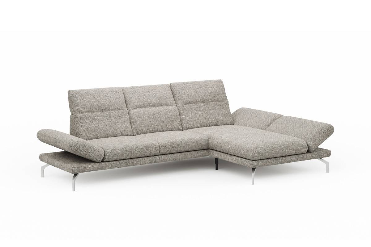 Graues Sofa in Stoff mit Verstellungen