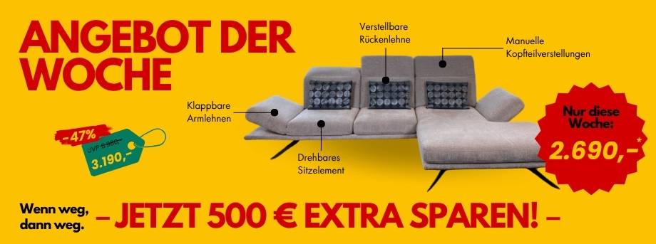 Angebot der Woche - Graues Ecksofa