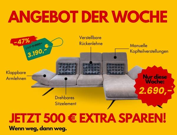 Angebot der Woche - Graues Ecksofa